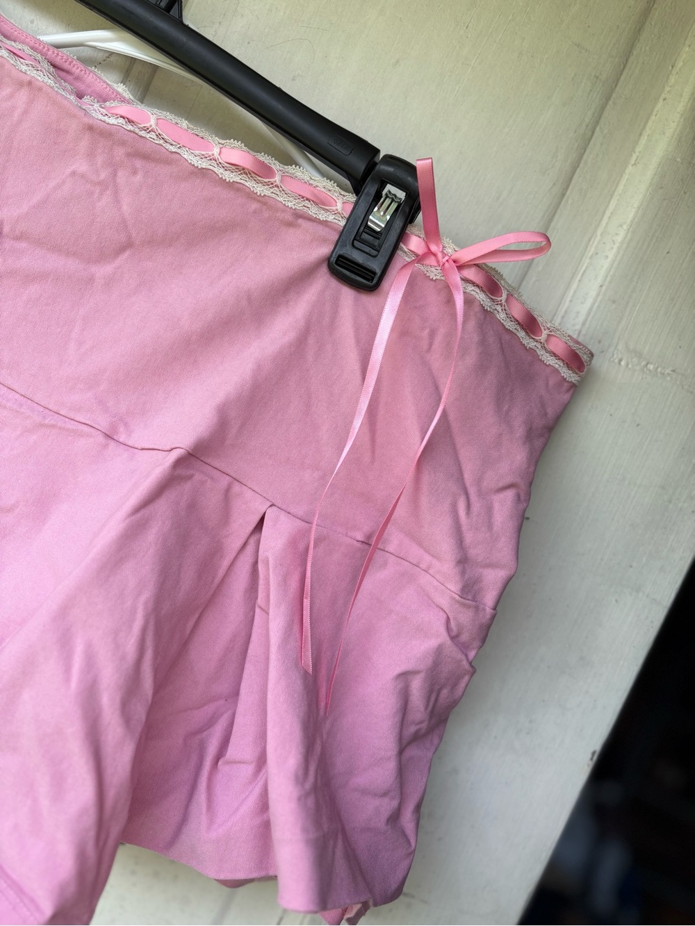 Altar'd State Pink Floral-Trim Mini Skort